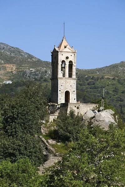 Venetian clocktower, Amari, near Spili, Rethimnon (Rethymno) region, Crete, Greek Islands, Greece, Europe
