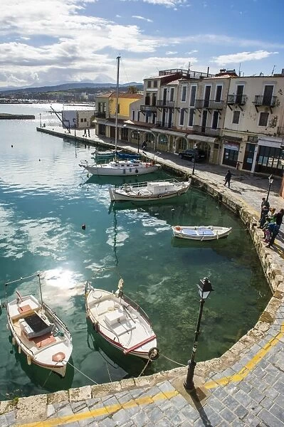 Venetian Harbour, Rethymno, Crete, Greek Islands, Greece, Europe