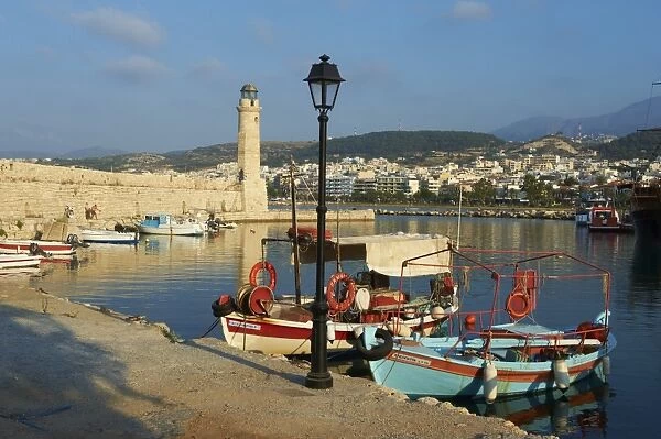 Venetian port of Rethymnon, Crete, Greek Islands, Greece, Europe