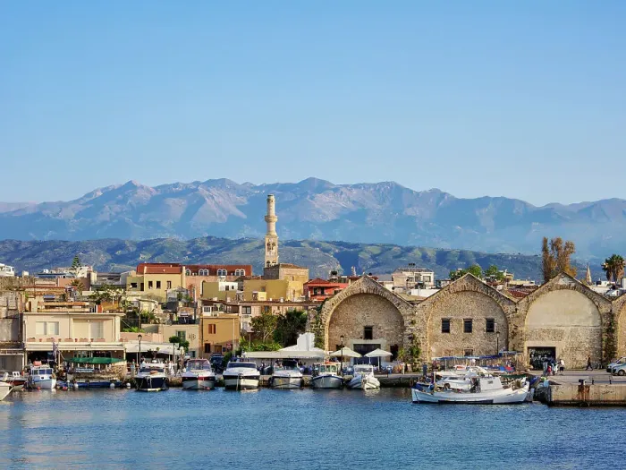 Framed Print : Venetian Shipyards, City of Chania, Crete, Greek Islands, Greece, Europe Framed Print : Venetian Shipyards, City of Chania, Crete, Greek Islands, Greece, Europe