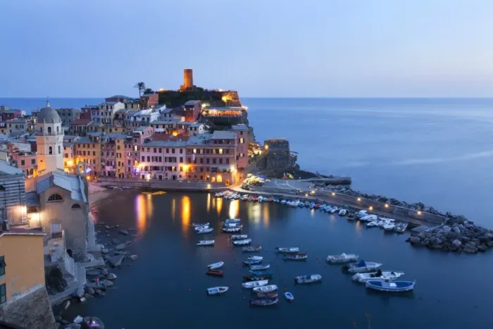 Framed Print : Vernazza at dusk, Cinque Terre, UNESCO World Heritage Site, Liguria, Italy, Mediterranean, Europe Framed Print : Vernazza at dusk, Cinque Terre, UNESCO World Heritage Site, Liguria, Italy, Mediterranean, Europe