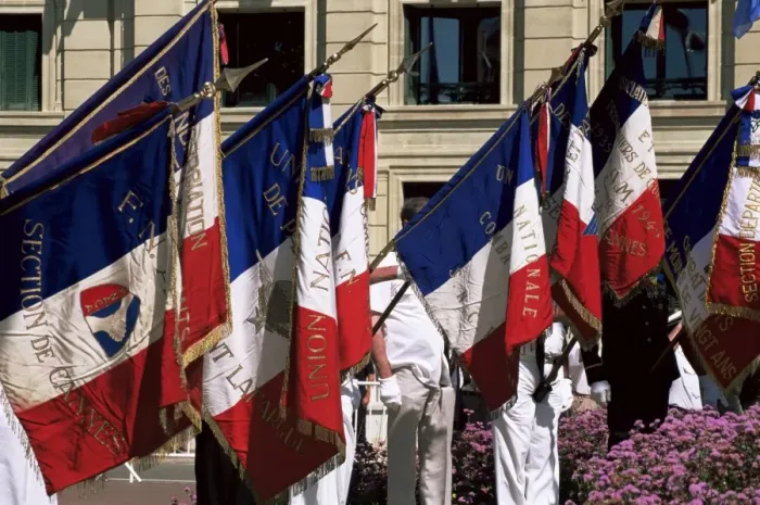Framed Print : Veterans remember fallen comrades, Bastille Day, 14th July, Cannes, Alpes-Maritimes Framed Print : Veterans remember fallen comrades, Bastille Day, 14th July, Cannes, Alpes-Maritimes