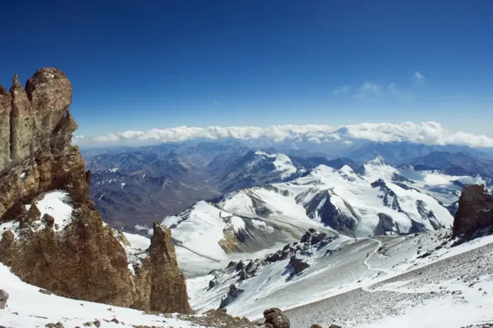 Framed Print : Vew from Aconcagua 6962m, highest peak in South America, Aconcagua Provincial Park Framed Print : Vew from Aconcagua 6962m, highest peak in South America, Aconcagua Provincial Park