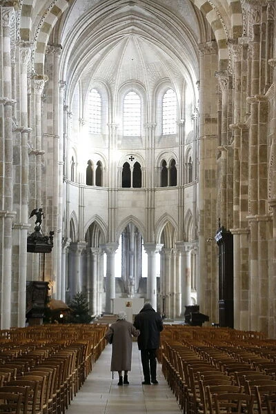 Vezelay Basilica, UNESCO World Heritage Site, Vezelay, Yonne, Burgundy, France, Europe