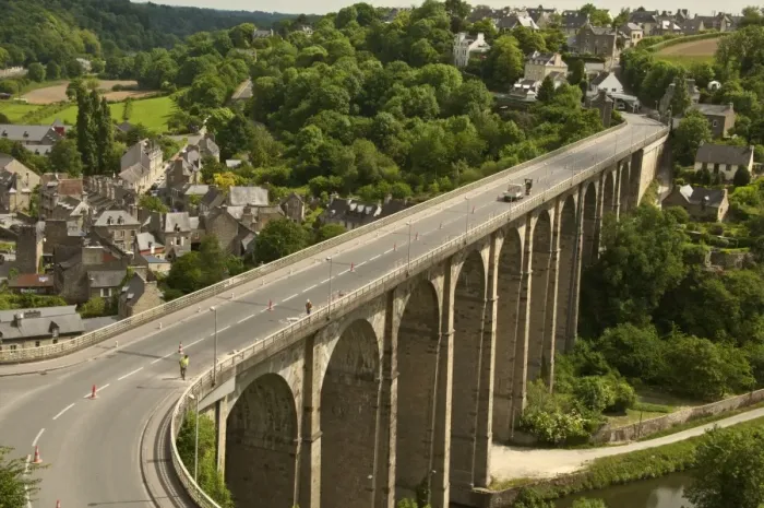 Framed Print : The Viaduct, Dinan, Cotes d Armor, Brittany, France, Europe Framed Print : The Viaduct, Dinan, Cotes d Armor, Brittany, France, Europe