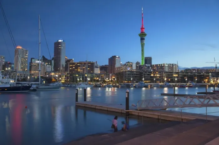 Framed Print : Viaduct Harbour and Sky Tower at dusk, Auckland, North Island, New Zealand, Pacific Framed Print : Viaduct Harbour and Sky Tower at dusk, Auckland, North Island, New Zealand, Pacific