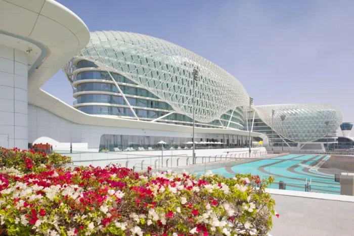 Framed Print : Viceroy Hotel and Formula 1 Racetrack, Yas Island, Abu Dhabi, United Arab Emirates, Middle East Framed Print : Viceroy Hotel and Formula 1 Racetrack, Yas Island, Abu Dhabi, United Arab Emirates, Middle East