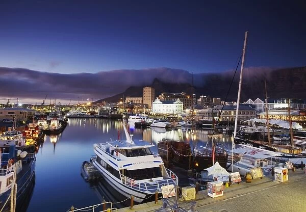 Victoria and Alfred Waterfront at dawn, Cape Town, Western Cape, South Africa, Africa