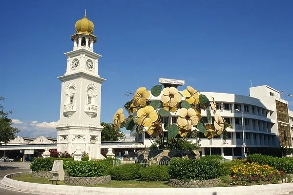 The Victoria clock tower in Penang