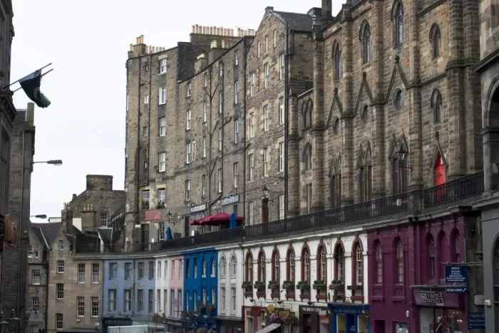 Framed Print : Victoria Street building details, Edinburgh, Scotland, United Kingdom, Europe