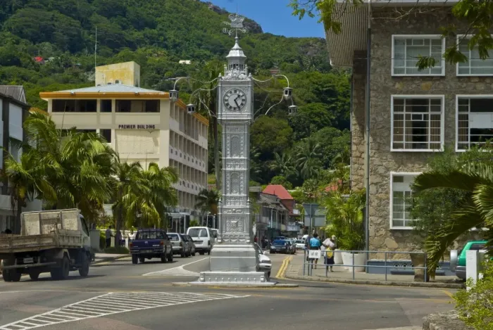 Framed Print : Victorian clock tower in the capital Victoria, Mahe, Seychelles, Africa Framed Print : Victorian clock tower in the capital Victoria, Mahe, Seychelles, Africa