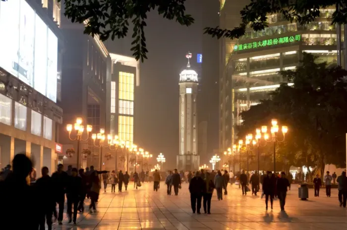 Framed Print : Victory Monument and shopping area. Chongqing City Chongqing, China, Asia Framed Print : Victory Monument and shopping area. Chongqing City Chongqing, China, Asia