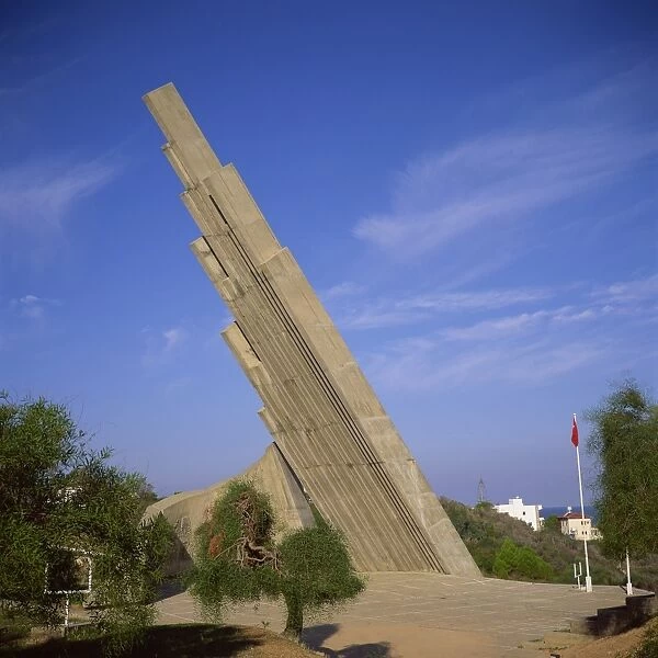 Victory Monument on site of Turkish landing on 20 July 1974, Karaoglanoglu