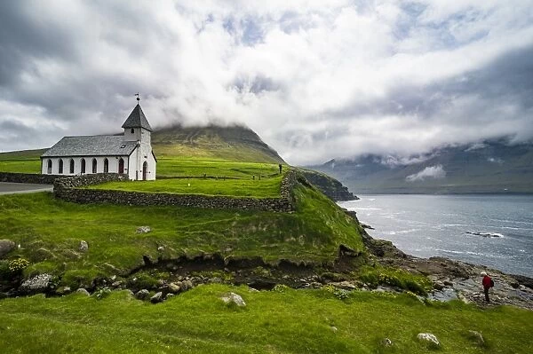 Vidareidi church in Vidoy, Faroe Islands, Denmark, Europe