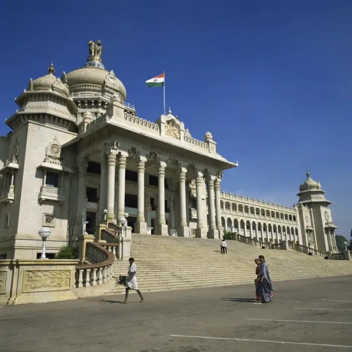 Framed Print : Vidhana Soudha (State Legislature), Bangalore, Karnataka state, India, Asia