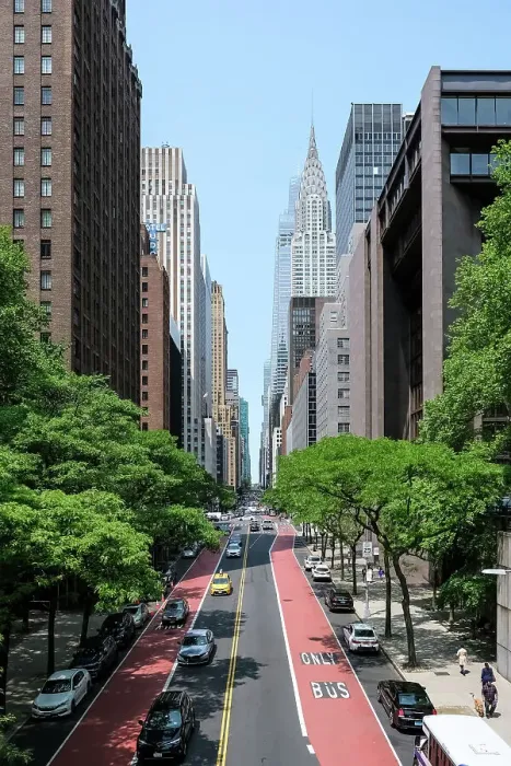 Framed Print : View of 42nd Street, a significant crosstown avenue, from the Tudor City Overpass (Tudor City Btidge), Manhattan borough of New York City, United States of America, North America Framed Print : View of 42nd Street, a significant crosstown avenue, from the Tudor City Overpass (Tudor City Btidge), Manhattan borough of New York City, United States of America, North America