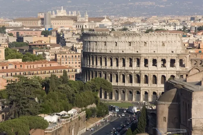 Framed Print : View from Altare della Patria of Colosseum Framed Print : View from Altare della Patria of Colosseum