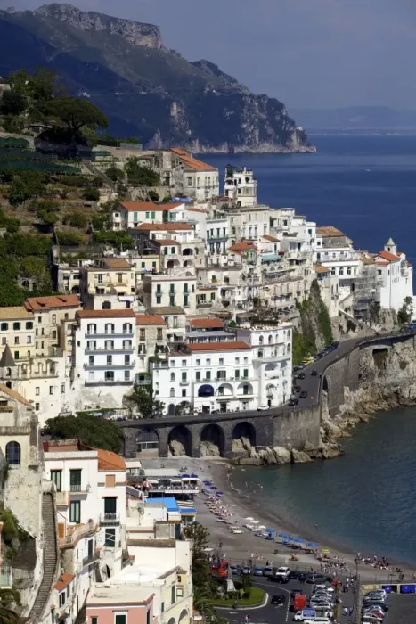 Framed Print : View of Amalfi from the coast, Amalfi Coast, UNESCO World Heritage Site Framed Print : View of Amalfi from the coast, Amalfi Coast, UNESCO World Heritage Site