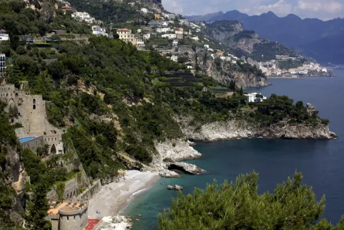 Framed Print : View of the Amalfi Coast around Amalfi, UNESCO World Heritage Site, Campania Framed Print : View of the Amalfi Coast around Amalfi, UNESCO World Heritage Site, Campania