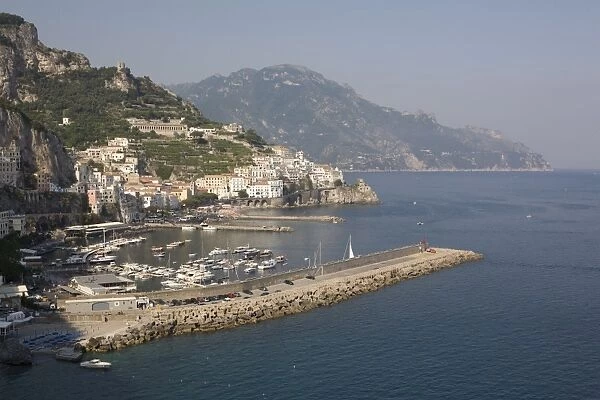 View of Amalfi, Costiera Amalfitana, UNESCO World Heritage Site, Campania, Italy, Europe