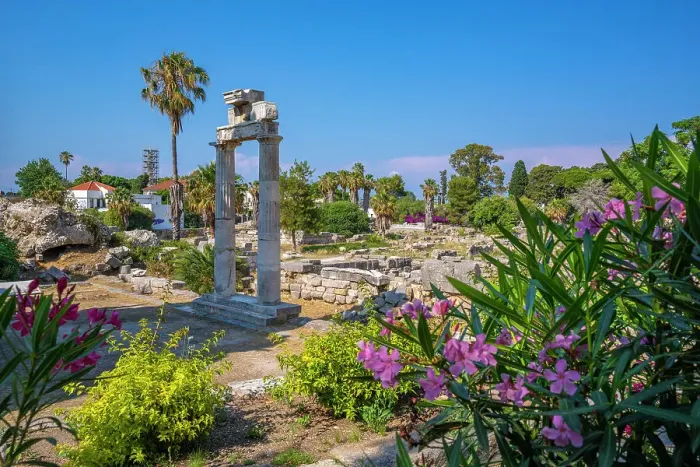 Framed Print : View of Ancient Agora, Kos Town, Kos, Dodecanese, Greek Islands, Greece, Europe Framed Print : View of Ancient Agora, Kos Town, Kos, Dodecanese, Greek Islands, Greece, Europe