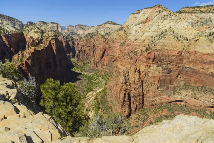 Framed Print : View from Angels Landing, Zion National Park, Utah, United States of America, North America Framed Print : View from Angels Landing, Zion National Park, Utah, United States of America, North America