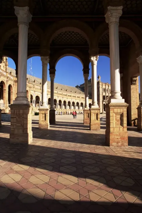 Framed Print : View through arches to the Palacio Espanol Framed Print : View through arches to the Palacio Espanol
