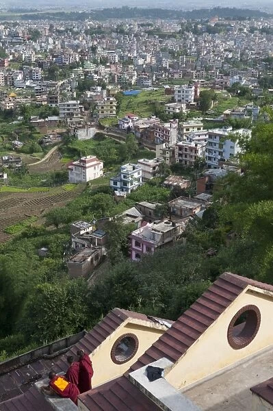 View from Arubari monastery, Kathmandu, Nepal, Asia