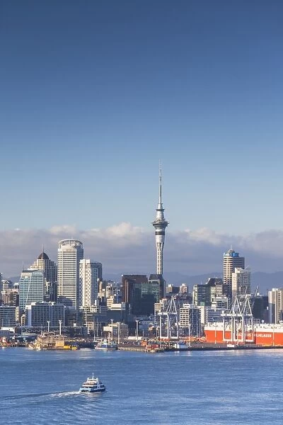 View of Auckland skyline, Auckland, North Island, New Zealand, Pacific