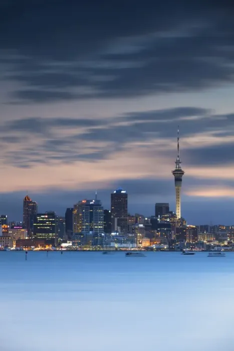 Framed Print : View of Auckland skyline at dusk, Auckland, North Island, New Zealand, Pacific Framed Print : View of Auckland skyline at dusk, Auckland, North Island, New Zealand, Pacific