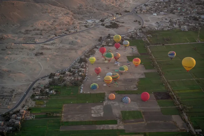 Framed Print : View of other balloons from hot air balloon over Luxor at sunrise, Luxor, Egypt, Africa Framed Print : View of other balloons from hot air balloon over Luxor at sunrise, Luxor, Egypt, Africa