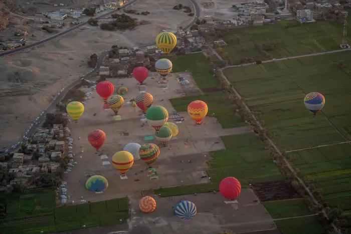 Framed Print : View of other balloons from hot air balloon over Luxor at sunrise, Luxor, Egypt, Africa Framed Print : View of other balloons from hot air balloon over Luxor at sunrise, Luxor, Egypt, Africa