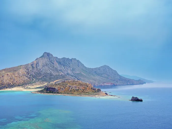 Framed Print : View towards the Balos Lagoon, Gramvousa Peninsula, Chania Region, Crete, Greek Islands, Greece, Europe Framed Print : View towards the Balos Lagoon, Gramvousa Peninsula, Chania Region, Crete, Greek Islands, Greece, Europe