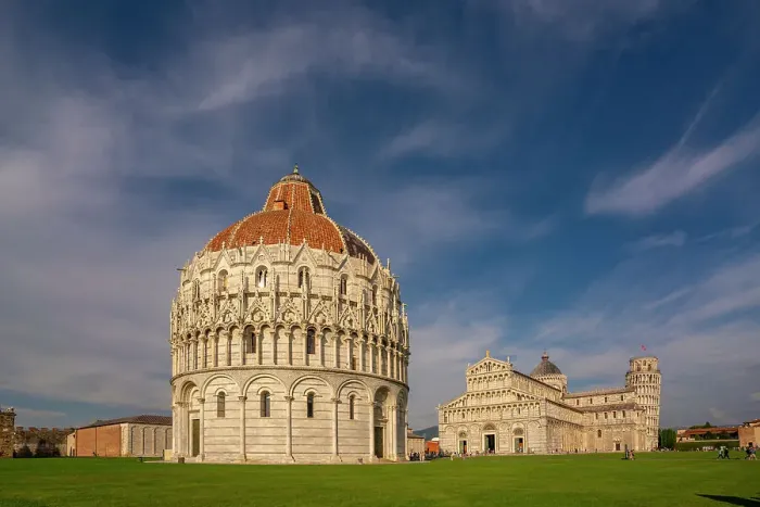 Framed Print : View of Baptistery of San Giovanni, Pisa Cathedral and Leaning Tower of Pisa, UNESCO World Heritage Site, Pisa, Province of Pisa, Tuscany, Italy, Europe Framed Print : View of Baptistery of San Giovanni, Pisa Cathedral and Leaning Tower of Pisa, UNESCO World Heritage Site, Pisa, Province of Pisa, Tuscany, Italy, Europe