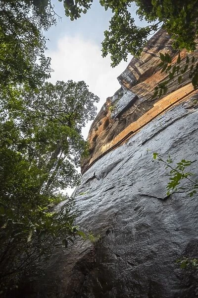 A view from the base of Sigiriya (Lion Rock), UNESCO World Heritage Site, Sri Lanka, Asia