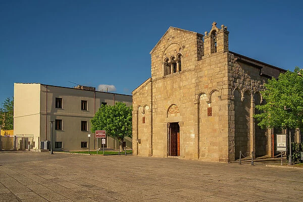 View of Basilica di San Simplicio church in Olbia, Olbia, Sardinia, Italy, Mediterranean, Europe