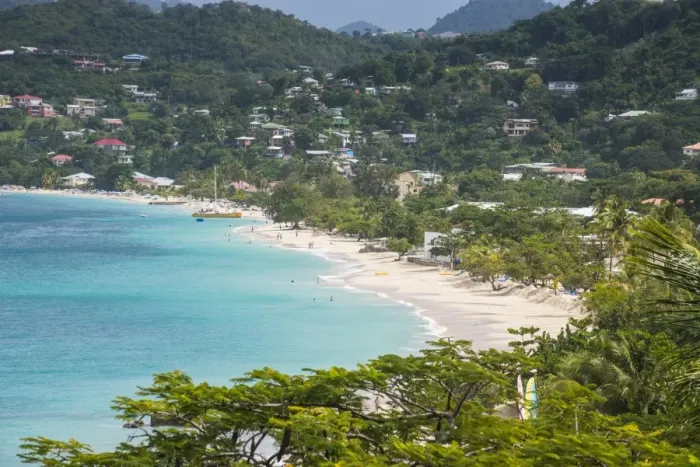 Framed Print : View over the beach of Grande Anse, Grenada, Windward Islands, West Indies, Caribbean, Central America Framed Print : View over the beach of Grande Anse, Grenada, Windward Islands, West Indies, Caribbean, Central America