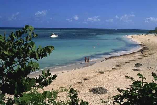 View over beach, Guarda La Vaca Beach, Cuba, West Indies, Central America