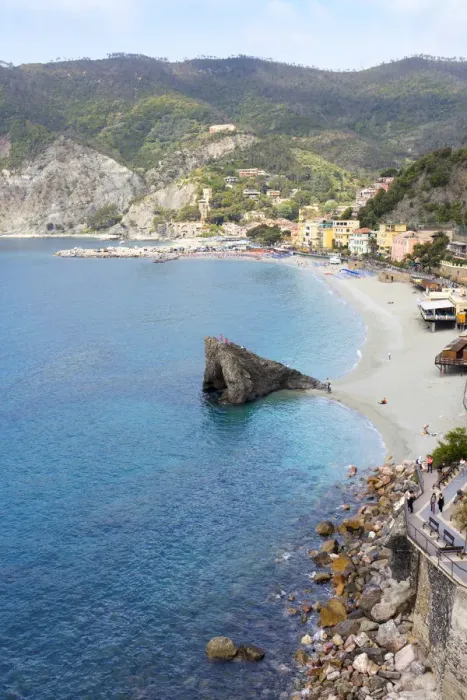Framed Print : View of the beach at Monterosso, Cinque Terre, UNESCO World Heritage Site, Liguria Framed Print : View of the beach at Monterosso, Cinque Terre, UNESCO World Heritage Site, Liguria