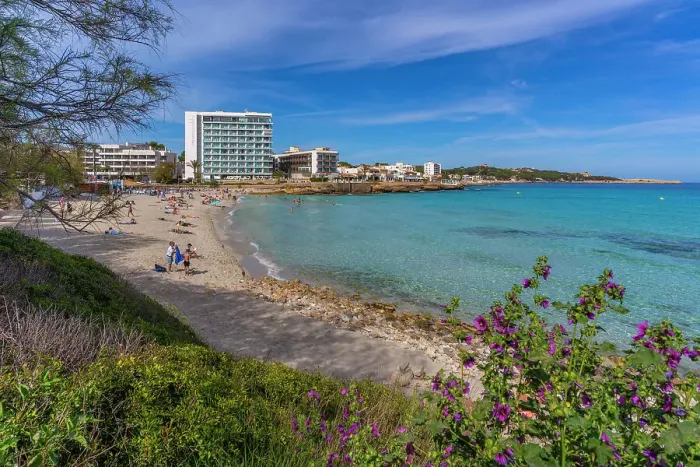Framed Print : View of beach and seaside resort of Cala Rajada, Majorca, Balearic Islands, Spain, Mediterranean, Europe Framed Print : View of beach and seaside resort of Cala Rajada, Majorca, Balearic Islands, Spain, Mediterranean, Europe