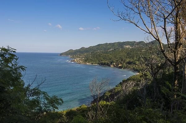 View over the beautiful coastline of Labadie, Cap Haitien, Haiti, Caribbean, Central