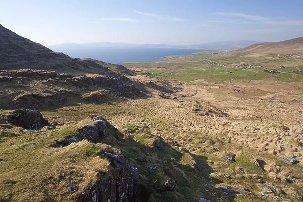 View from Beenarourke, to Loher, Toor, Ballinskelligs Bay, Waterville, County Kerry
