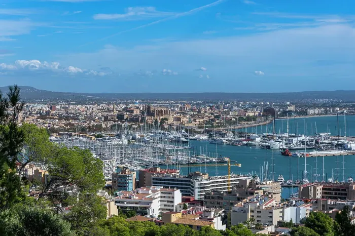 Framed Print : View from Bellver Castle over Palma, Mallorca, Balearic islands, Spain, Mediterranean, Europe Framed Print : View from Bellver Castle over Palma, Mallorca, Balearic islands, Spain, Mediterranean, Europe