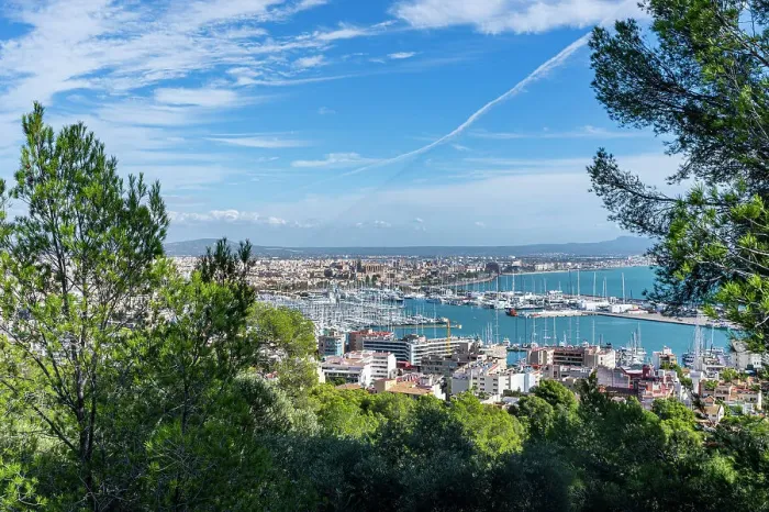 Framed Print : View from Bellver Castle over Palma, Mallorca, Balearic islands, Spain, Mediterranean, Europe