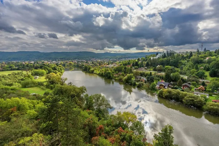 Framed Print : View of Berounka river and village Zadni Treban from Black Rock (Cerna Skala), Rovina, Hlasna Treban, Central Bohemia, Czech Republic (Czechia), Europe Framed Print : View of Berounka river and village Zadni Treban from Black Rock (Cerna Skala), Rovina, Hlasna Treban, Central Bohemia, Czech Republic (Czechia), Europe