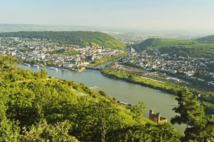 Framed Print : View of Bingen and River Rhine, Rhineland-Palatinate, Germany, Europe Framed Print : View of Bingen and River Rhine, Rhineland-Palatinate, Germany, Europe