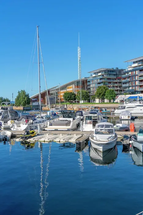 Framed Print : View of boats and architecture at the waterfront, Aker Brygge, Oslo, Norway, Scandinavia, Europe Framed Print : View of boats and architecture at the waterfront, Aker Brygge, Oslo, Norway, Scandinavia, Europe