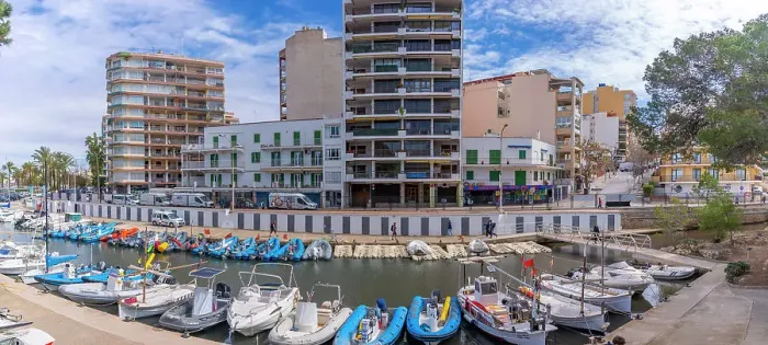 Framed Print : View of boats at Club Nautico S'Arenal, S'Arenal, Palma, Majorca, Balearic Islands, Spain, Mediterranean, Europe