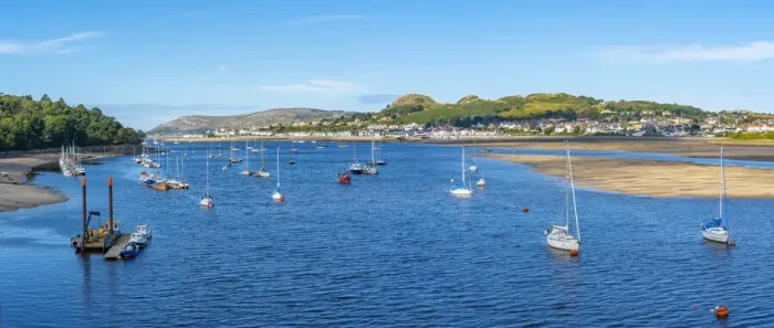 Framed Print : View of boats of the Conwy River, Conwy, Gwynedd, North Wales, United Kingdom, Europe Framed Print : View of boats of the Conwy River, Conwy, Gwynedd, North Wales, United Kingdom, Europe