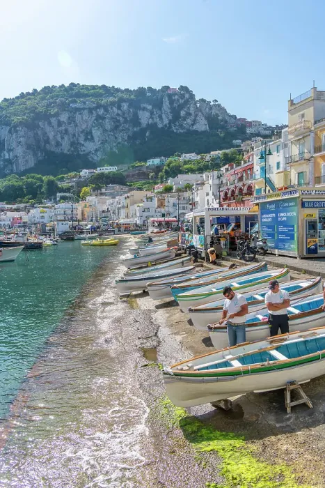 Framed Print : View of boats in Marina Grande overlooked by Capri Town in the background, Isle of Capri, Bay of Naples, Campania, Italy, Mediterranean, Europe Framed Print : View of boats in Marina Grande overlooked by Capri Town in the background, Isle of Capri, Bay of Naples, Campania, Italy, Mediterranean, Europe